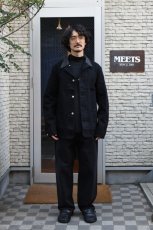 画像4: SCYE BASICS (サイベーシックス) Selvedge Black Denim Chore Jacket [BLACK] (4)
