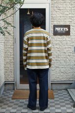 画像8: SCYE BASICS (サイベーシックス) Multi Striped Cotton L/S T-Shirt [DARK BRONZE] (8)