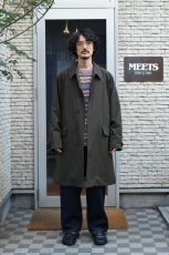 画像5: SCYE BASICS (サイベーシックス) High Density Mil Cloth Bal Collar Coat [DARK BROWN] (5)