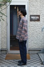 画像7: SCYE BASICS (サイベーシックス) Multi Striped Cotton L/S T-Shirt [ASH ROSE] (7)