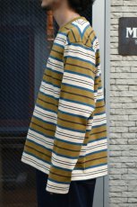 画像3: SCYE BASICS (サイベーシックス) Multi Striped Cotton L/S T-Shirt [DARK BRONZE] (3)