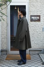 画像6: SCYE BASICS (サイベーシックス) High Density Mil Cloth Bal Collar Coat [DARK BROWN] (6)