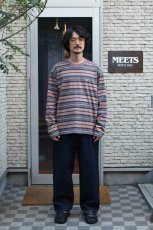 画像6: SCYE BASICS (サイベーシックス) Multi Striped Cotton L/S T-Shirt [ASH ROSE] (6)