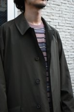 画像3: SCYE BASICS (サイベーシックス) High Density Mil Cloth Bal Collar Coat [DARK BROWN] (3)