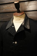画像10: SCYE BASICS (サイベーシックス) Selvedge Black Denim Chore Jacket [BLACK] (10)