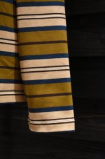 画像13: SCYE BASICS (サイベーシックス) Multi Striped Cotton L/S T-Shirt [DARK BRONZE] (13)