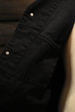 画像15: SCYE BASICS (サイベーシックス) Selvedge Black Denim Chore Jacket [BLACK] (15)
