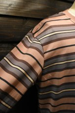 画像11: SCYE BASICS (サイベーシックス) Multi Striped Cotton L/S T-Shirt [ASH ROSE] (11)