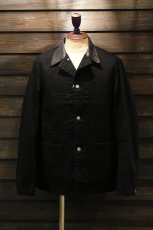 画像1: SCYE BASICS (サイベーシックス) Selvedge Black Denim Chore Jacket [BLACK] (1)