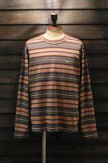 画像1: SCYE BASICS (サイベーシックス) Multi Striped Cotton L/S T-Shirt [ASH ROSE] (1)