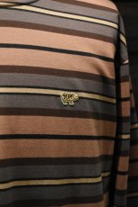画像9: SCYE BASICS (サイベーシックス) Multi Striped Cotton L/S T-Shirt [ASH ROSE] (9)