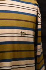 画像9: SCYE BASICS (サイベーシックス) Multi Striped Cotton L/S T-Shirt [DARK BRONZE] (9)