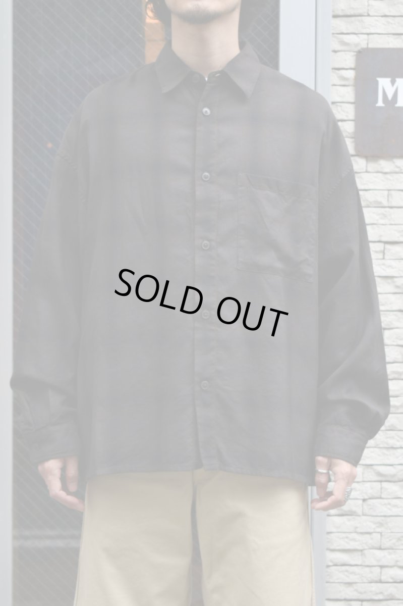 画像6: kontor (コントール) Overdyed Shadow Check Shirt [BROWN CHECK] (6)