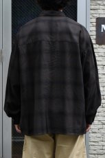 画像8: kontor (コントール) Overdyed Shadow Check Shirt [BROWN CHECK] (8)