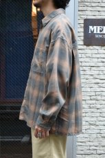 画像7: kontor (コントール) Overdyed Shadow Check Shirt [BEIGE CHECK] (7)