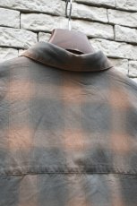 画像17: kontor (コントール) Overdyed Shadow Check Shirt [BEIGE CHECK] (17)