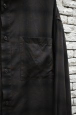 画像10: kontor (コントール) Overdyed Shadow Check Shirt [BROWN CHECK] (10)
