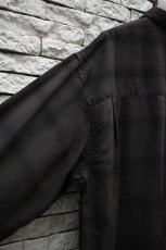 画像18: kontor (コントール) Overdyed Shadow Check Shirt [BROWN CHECK] (18)