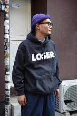 画像2: SUB POP (サブポップ) HOODED SWEAT PARKA "LOSER" [USED BLACK] (2)