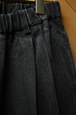 画像10: FLISTFIA (フリストフィア) Denim Tuck Trousers [FADE BLACK] (10)
