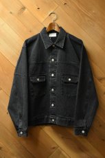 画像1: FLISTFIA (フリストフィア) Denim Jacket [FADE BLACK] (1)