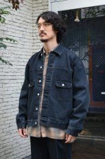 画像2: FLISTFIA (フリストフィア) Denim Jacket [FADE BLACK] (2)
