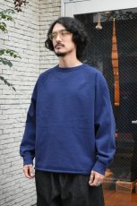 画像2: WALLA WALLA SPORT (ワラワラスポーツ) 13oz CREW SWEAT SHIRT [NAVY PURPLE] (2)