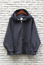 画像1: WALLA WALLA SPORT (ワラワラスポーツ) 13oz FULL ZIP HOODIE [USED BLACK] (1)