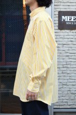 画像17: INDIVIDUALIZED SHIRTS (インディビジュアライズドシャツ) Barber Stripe Relaxed Fit Button Down Shirt [YELLOW] (17)