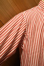 画像4: INDIVIDUALIZED SHIRTS (インディビジュアライズドシャツ) Barber Stripe Relaxed Fit Button Down Shirt [RED] (4)