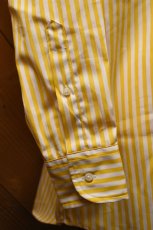 画像7: INDIVIDUALIZED SHIRTS (インディビジュアライズドシャツ) Barber Stripe Relaxed Fit Button Down Shirt [YELLOW] (7)