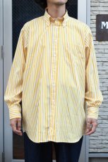 画像16: INDIVIDUALIZED SHIRTS (インディビジュアライズドシャツ) Barber Stripe Relaxed Fit Button Down Shirt [YELLOW] (16)