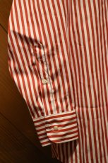 画像7: INDIVIDUALIZED SHIRTS (インディビジュアライズドシャツ) Barber Stripe Relaxed Fit Button Down Shirt [RED] (7)