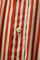 画像6: INDIVIDUALIZED SHIRTS (インディビジュアライズドシャツ) Barber Stripe Relaxed Fit Button Down Shirt [RED] (6)