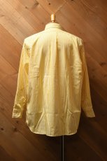 画像8: INDIVIDUALIZED SHIRTS (インディビジュアライズドシャツ) Barber Stripe Relaxed Fit Button Down Shirt [YELLOW] (8)