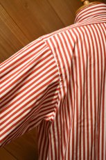 画像10: INDIVIDUALIZED SHIRTS (インディビジュアライズドシャツ) Barber Stripe Relaxed Fit Button Down Shirt [RED] (10)