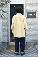画像15: INDIVIDUALIZED SHIRTS (インディビジュアライズドシャツ) Barber Stripe Relaxed Fit Button Down Shirt [YELLOW] (15)