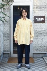 画像13: INDIVIDUALIZED SHIRTS (インディビジュアライズドシャツ) Barber Stripe Relaxed Fit Button Down Shirt [YELLOW] (13)