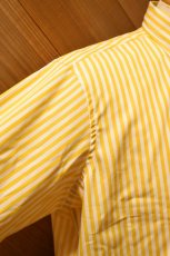 画像4: INDIVIDUALIZED SHIRTS (インディビジュアライズドシャツ) Barber Stripe Relaxed Fit Button Down Shirt [YELLOW] (4)