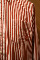 画像5: INDIVIDUALIZED SHIRTS (インディビジュアライズドシャツ) Barber Stripe Relaxed Fit Button Down Shirt [RED] (5)