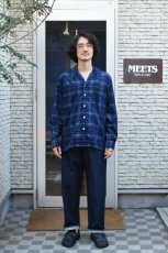 画像3: MOJITO (モヒート) ABSHINTH SHIRT Bar.2.0 Indigo Plaid [NAVY] (3)