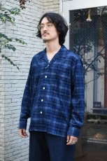 画像2: MOJITO (モヒート) ABSHINTH SHIRT Bar.2.0 Indigo Plaid [NAVY] (2)