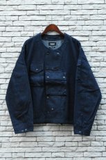 画像1: MODMNT (モドメント) COLLARLESS JKT [NAVY] (1)