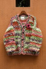 画像1: jawandi (ジャワンディ) MEETS EXCLUSIVE HAND KNIT CARDIGAN [MIX MULTI] (1)