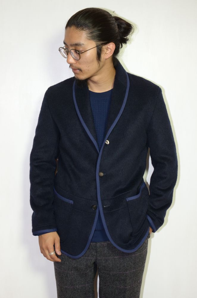 FUJITO (フジト) Shawl Collar Jacket [NAVY] が入荷しました