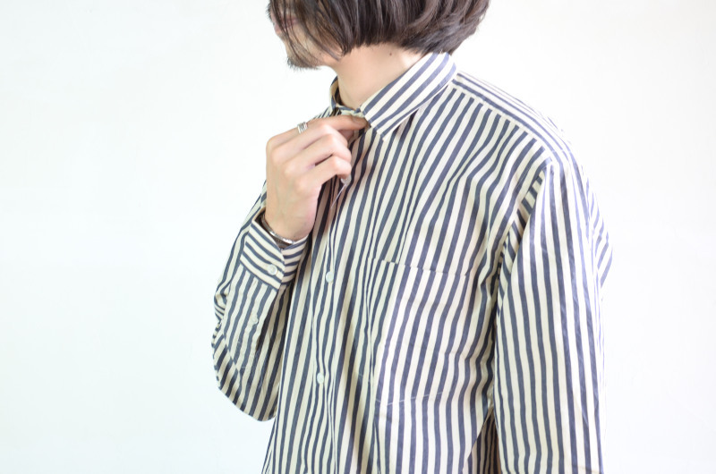 COMOLI (コモリ) コモリシャツ [NAVY STRIPE] が入荷しました - MEETS