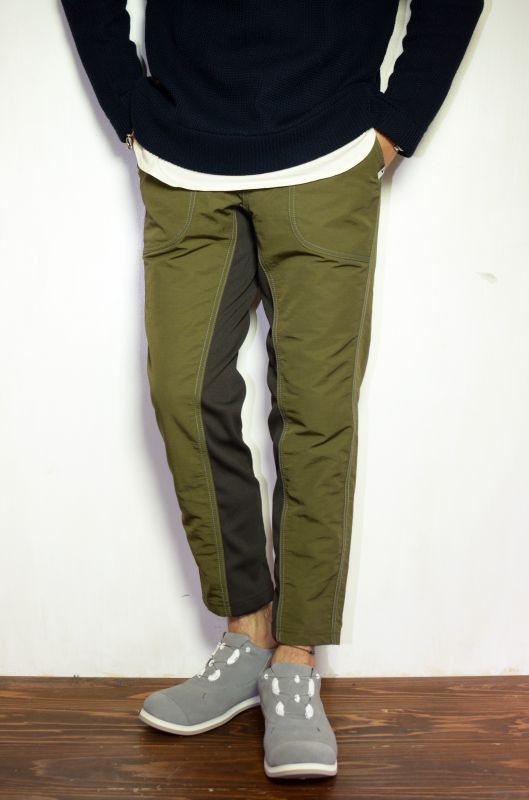 and wander (アンドワンダー) 60/40 cloth rib pants long [khaki] が