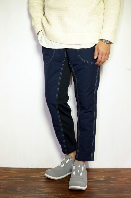 and wander (アンドワンダー) 60/40 cloth rib pants long [navy] が