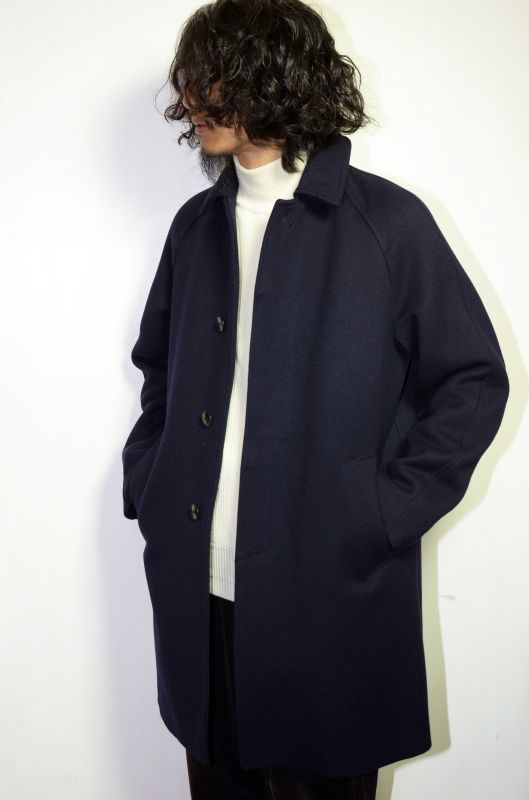 COMOLI (コモリ) キャバリーメルトン バルカラーコート [NAVY]が入荷