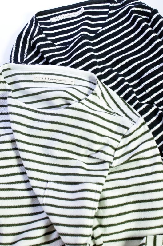CURLY (カーリー) BRIGHT BORDER LS TEE [2-colors] が入荷しました